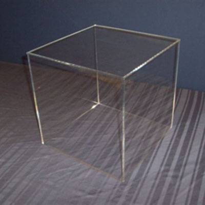 1-2-Clear Acrylic Display Case with White Base