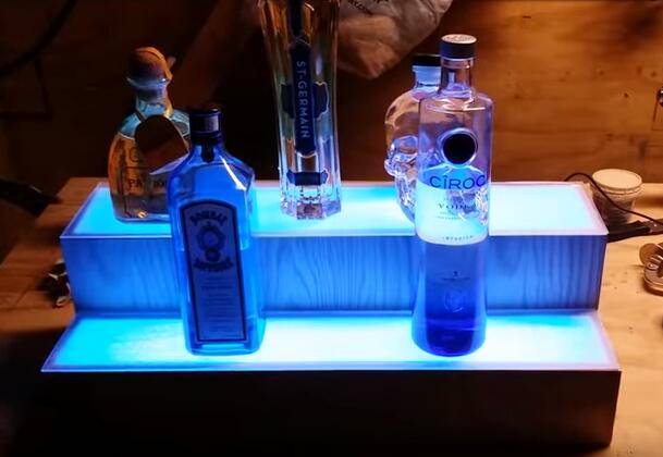 Illuminated Bottle Display 6 Steps