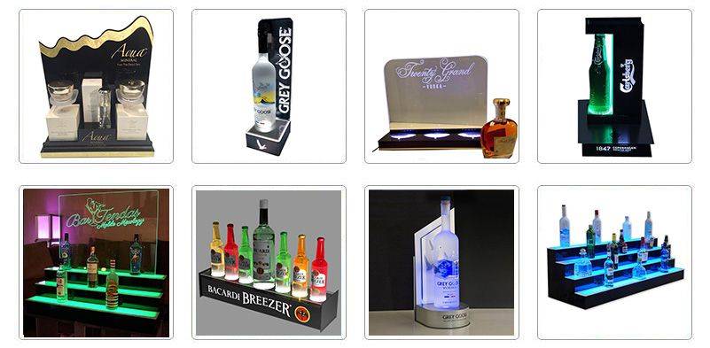 Illuminated Bottle Displays