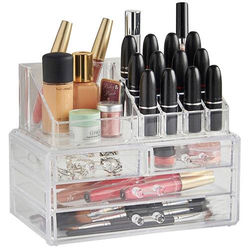 Clear Acrylic Cosmetic Makeup Display Table