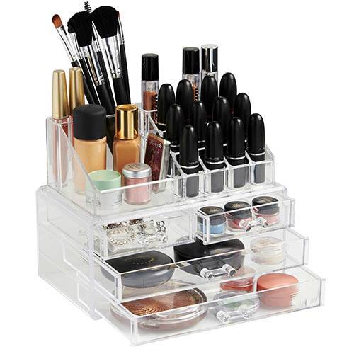 Clear Acrylic Cosmetic Makeup Display Table