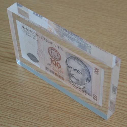 Paper Money Acrylic Embedments