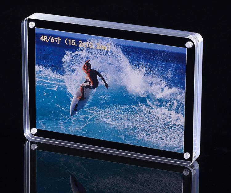 Clear Acrylic Magnet Photo Frame Block