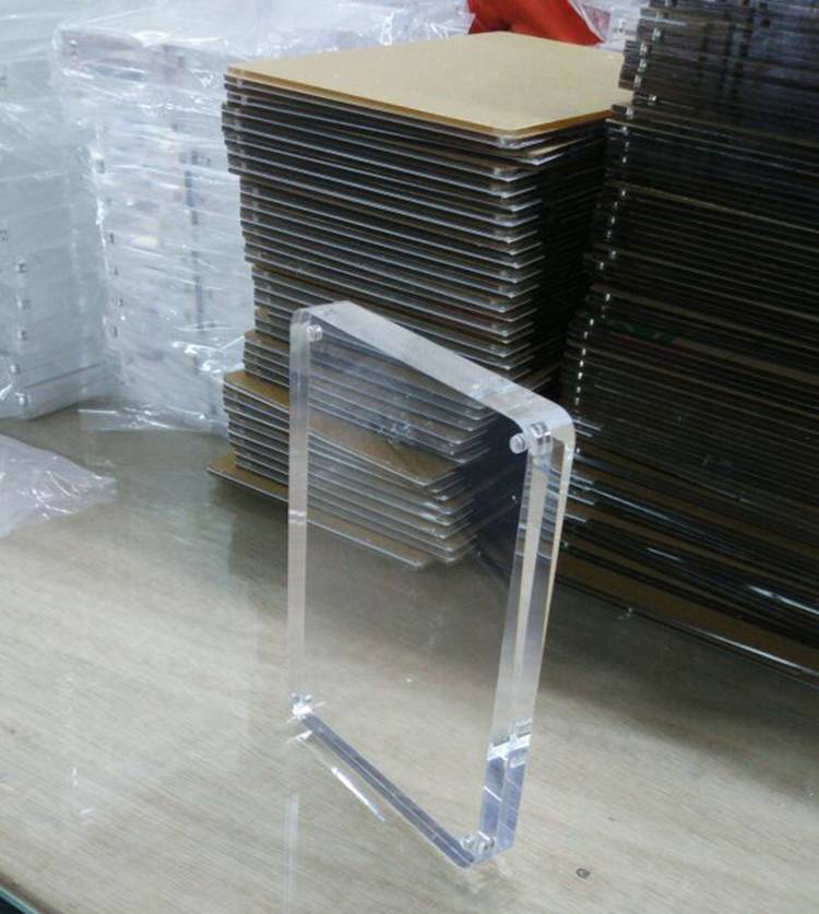 Clear Acrylic Magnet Photo Frame Block