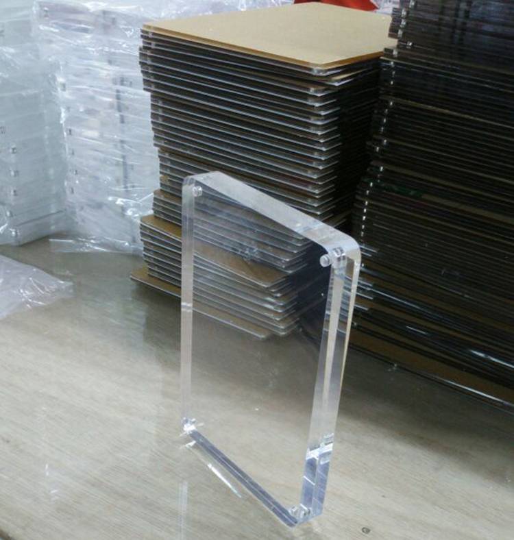 Clear Acrylic Magnet Photo Frame Block