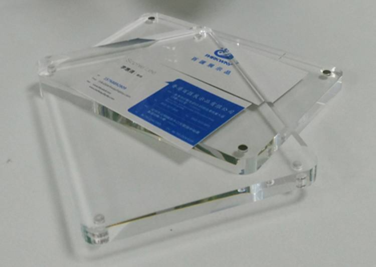 Clear Acrylic Magnet Photo Frame Block