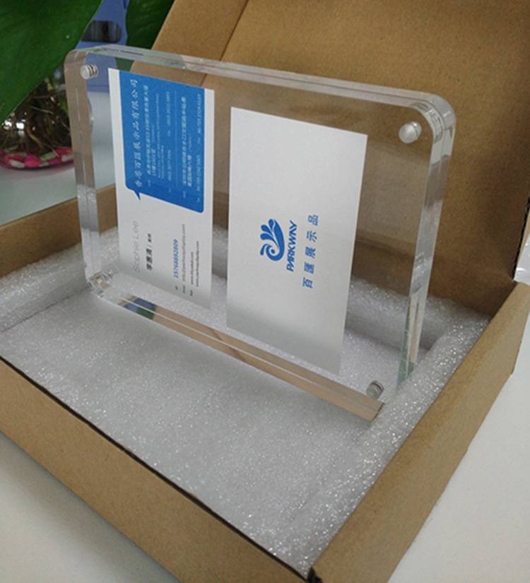 Clear Acrylic Magnet Photo Frame Block