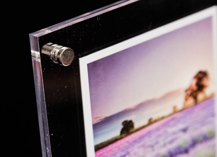 Clear Desktop Frameless Acrylic Photo Frame with Standoff