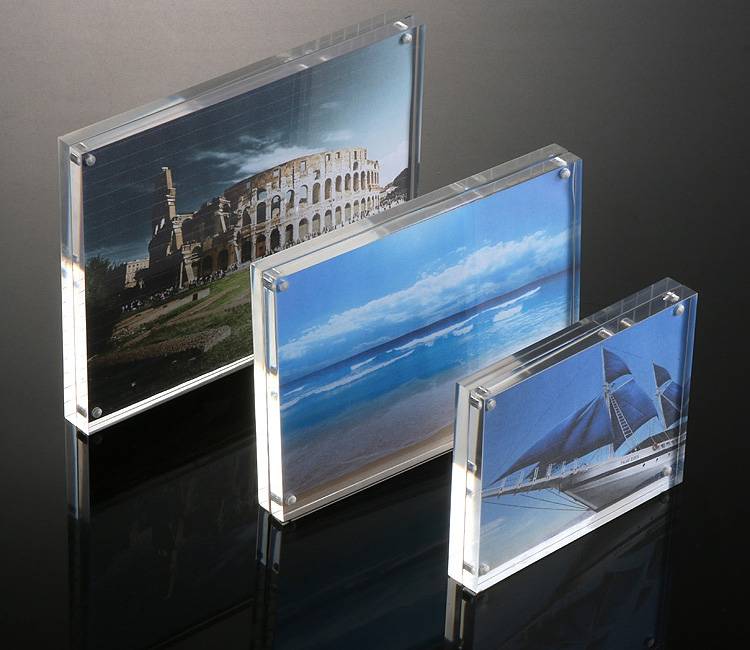 Desktop Double Sided Acrylic Magnetic Picture Display