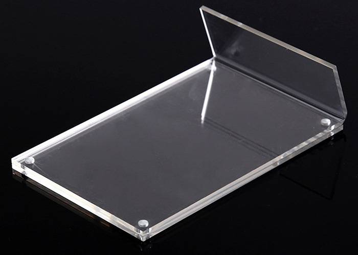 L-shaped Table Magnetic Clear Acrylic Menu Sign Card Stand
