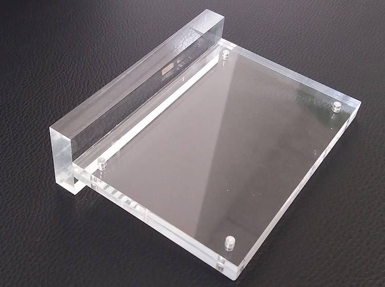 Desktop Acrylic Sign Holders T-shaped Table Tents with Magnet Enclosures