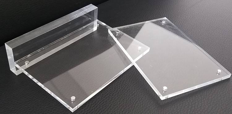 Desktop Acrylic Sign Holders T-shaped Table Tents with Magnet Enclosures