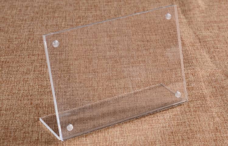 Tabletop L Shaped Acrylic Sign Holder With Magnet