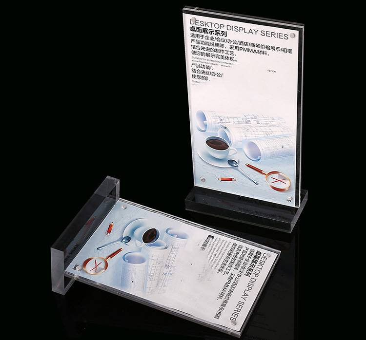 Clear Acrylic Sign Holders for Desktop