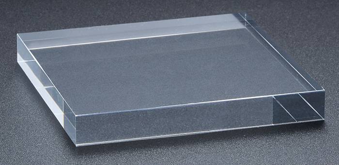 Clear Polished Acrylic Rectangular Display Block