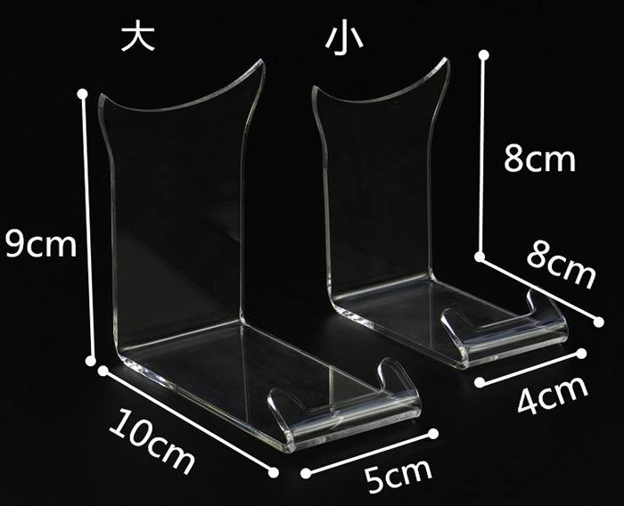 L Shaped Clear Acrylic Display Stand for Razors