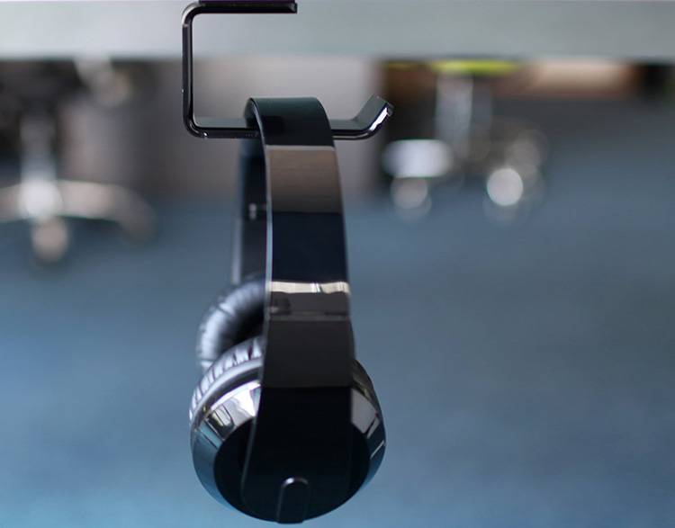 Acrylic Headset Headphone Holder Earphone Hanger Wall Display Bracket Stand