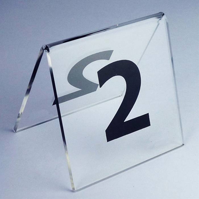 Tent Style Acrylic Table Numbers Digital Card