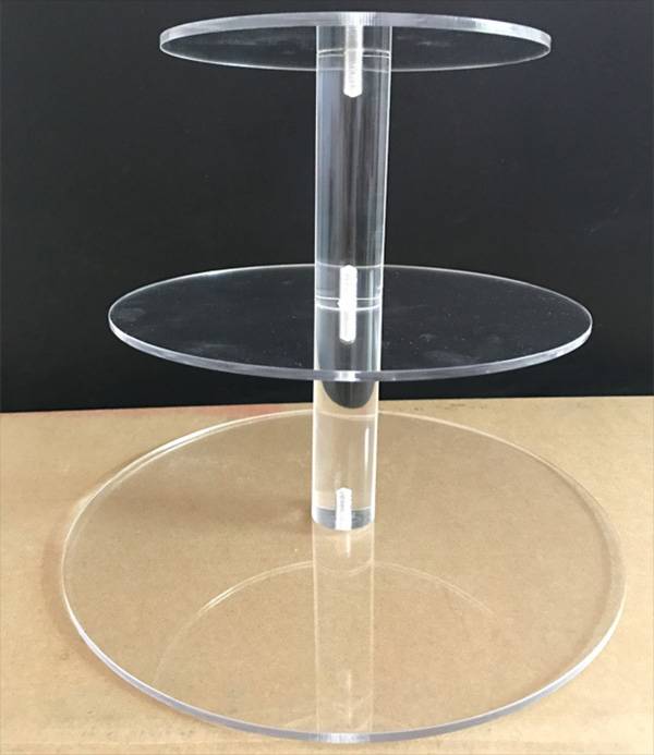 Clear Acrylic 3 Tier Round Cupcake/ Cake/ Dessert Display