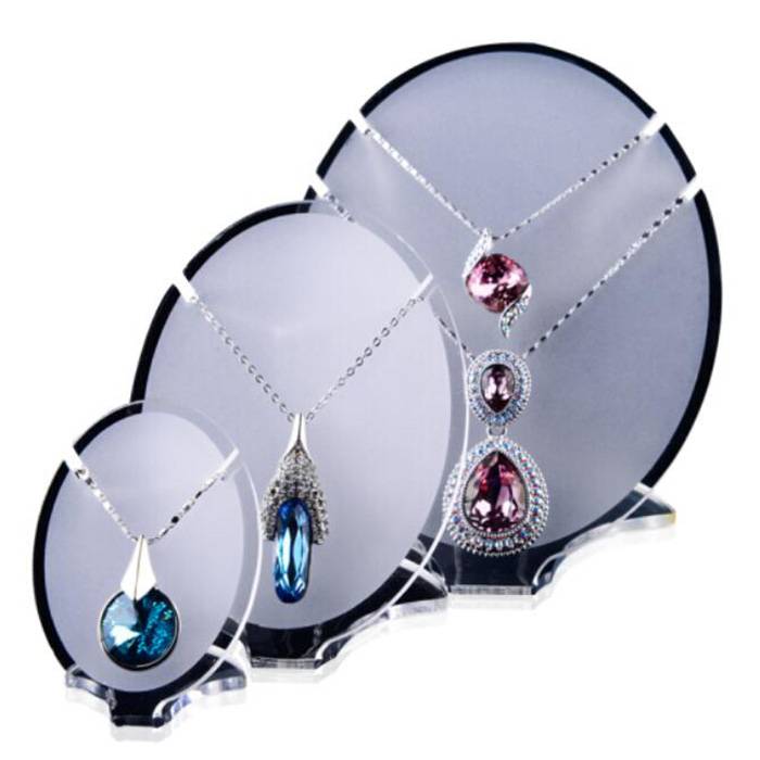 Round Acrylic Necklace Jewelry Stand Display Rack