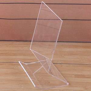 Clear Table Top Acrylic Book Plate Retail Shop Display Stand Rest XH0103