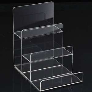 Clear 2/3/4/5/6 Tier Retail Acrylic Display Holder Rack for Purse Wallet Display XH0064