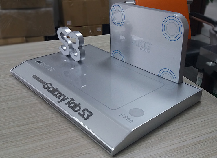 Samsung Tab S3 Silver Acrylic Lighted Display Stand