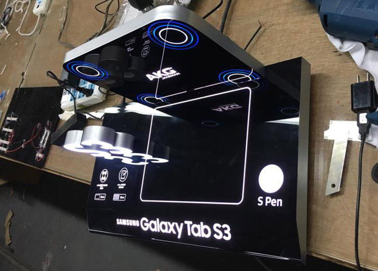 samsung retail store acrylic display stands