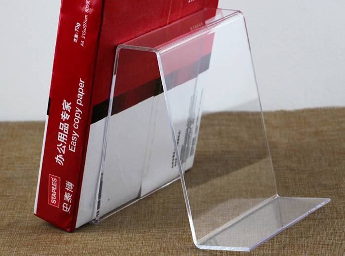 Large Acrylic Book Plate Retail Shop Display Stand Rest