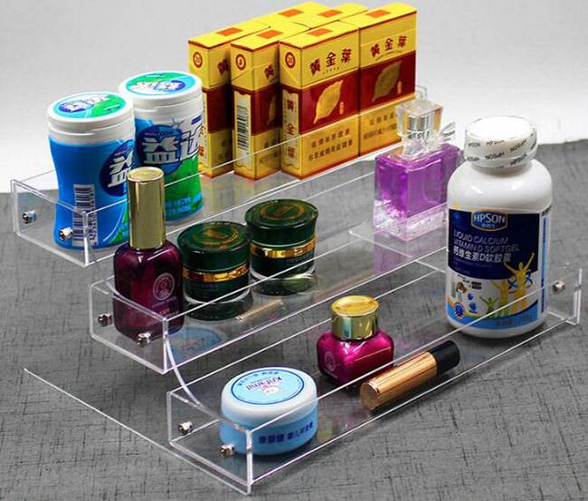 Clear Acrylic Cosmetic Organizer Display Showcase Holder