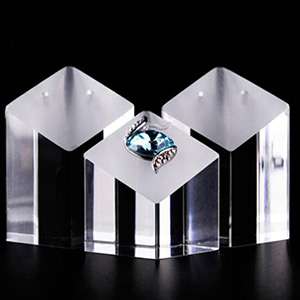 Frosted Acrylic Earrings Ring Jewelry Display XH30