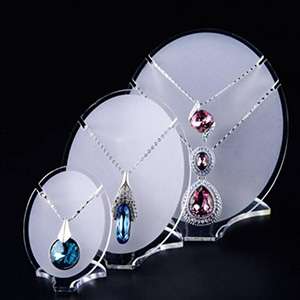 Round Acrylic Necklace Jewelry Stand Display Rack XH21