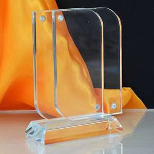 T Shaped Clear Acrylic Frames Display Holder with Vertical Stand XH0036