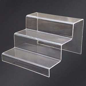 3 Step Acrylic Countertop Step Display Shelf Risers