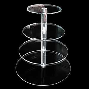 Clear Acrylic 4 Tier Round Cupcake/ Cake/ Dessert Display XH0188