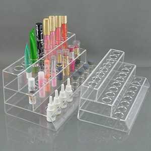 Three Layer Acrylic Make-up Lipstick Eyebrow Pen Holder Electronic Cigarette Display Stand XH0010