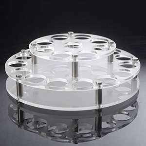 Round Holes 2 Tiers Acrylic Drinks Wine Cup Holder Tray XH56