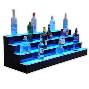 3 Tier Lighted Liquor Bottle Display Shelf
