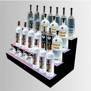 Acrylic Illuminated Lighted Bottle Display Shelf