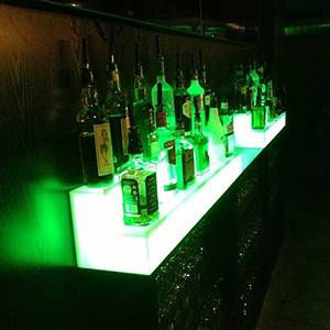 Illuminated Bottle two Step Display Shelf