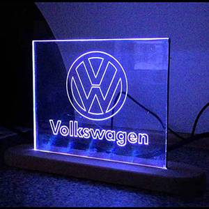 Acrylic Lighted Edge Lit LED Advertising Business Logo Sign