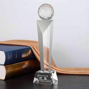 Sports Award Trophy Optical Crystal Golf Award Trophy