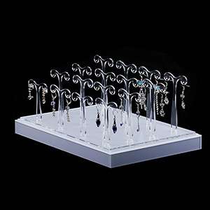 Acrylic Plexiglass Earring Jewelry Stand Countertop Display