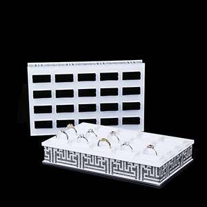 Square Shape Acrylic Jewelry Display Platform Ring Display Shelf