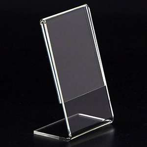 Horizontal Slanted L-Shape Acrylic Sign Holder