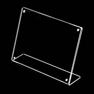 Tabletop L Shaped Acrylic Sign Holder With Magnet