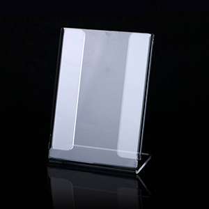 Clear Acrylic Table Top L Shaped Sign Holder