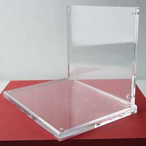 Clear Acrylic Countertop L Shaped Business Display Stand