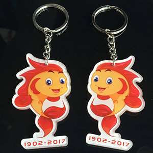 Acrylic Anime Figure Standee Charm with Keychain