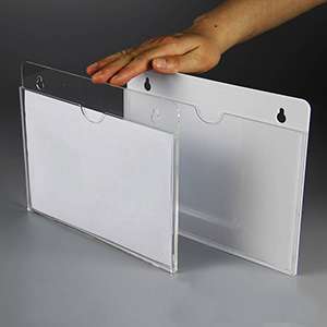 Wall Mounted Clear Acrylic Sign Holder